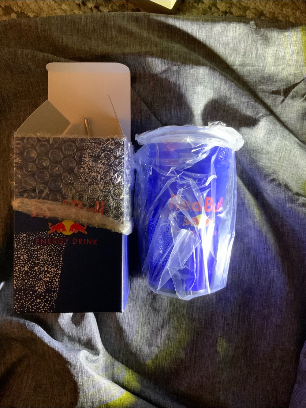 Red Bull light up Blue tumbler